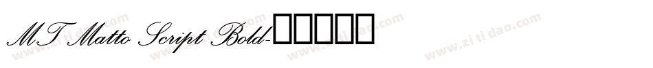 MT Matto Script Bold字体转换